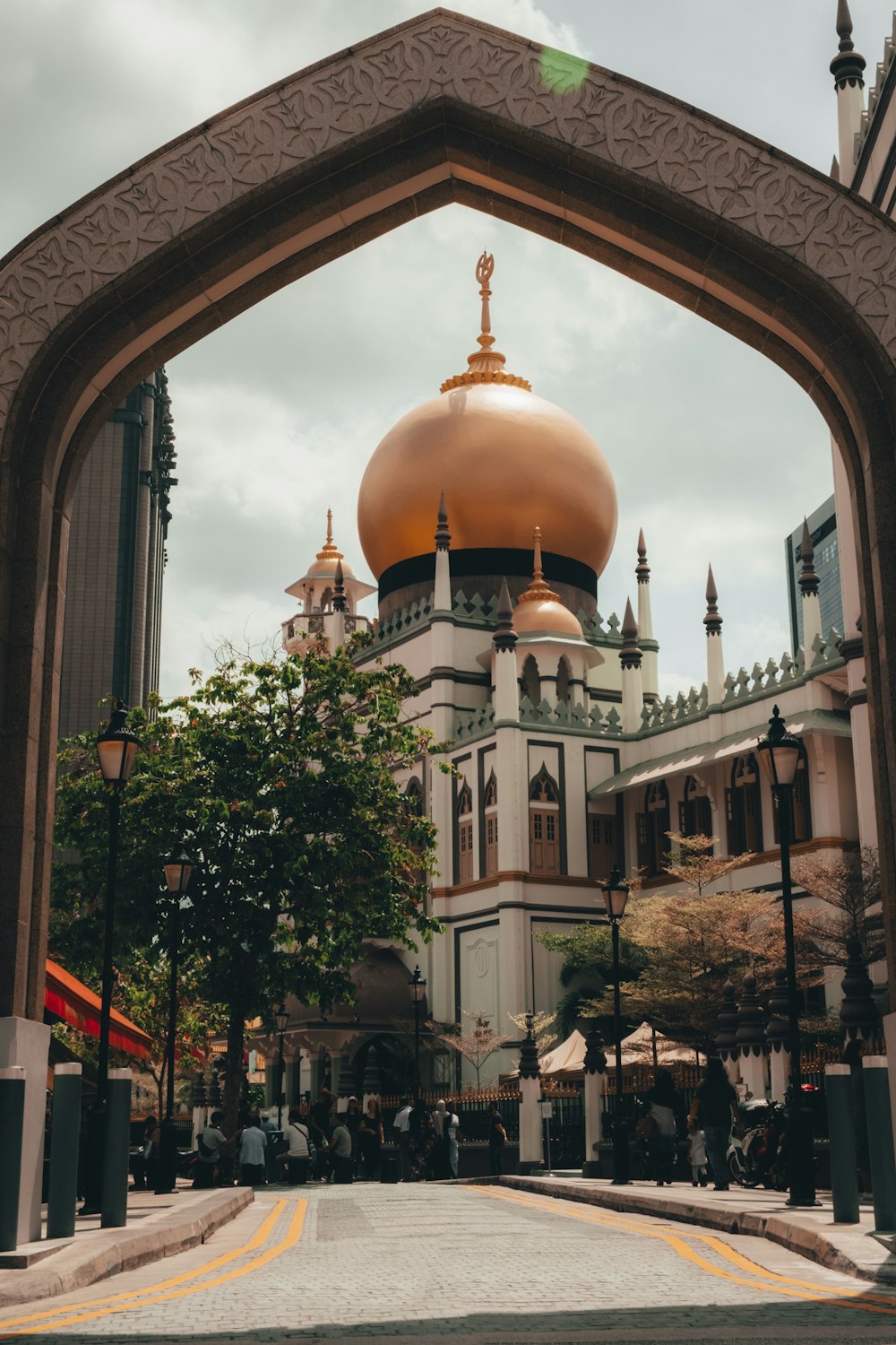 white and gold dome building