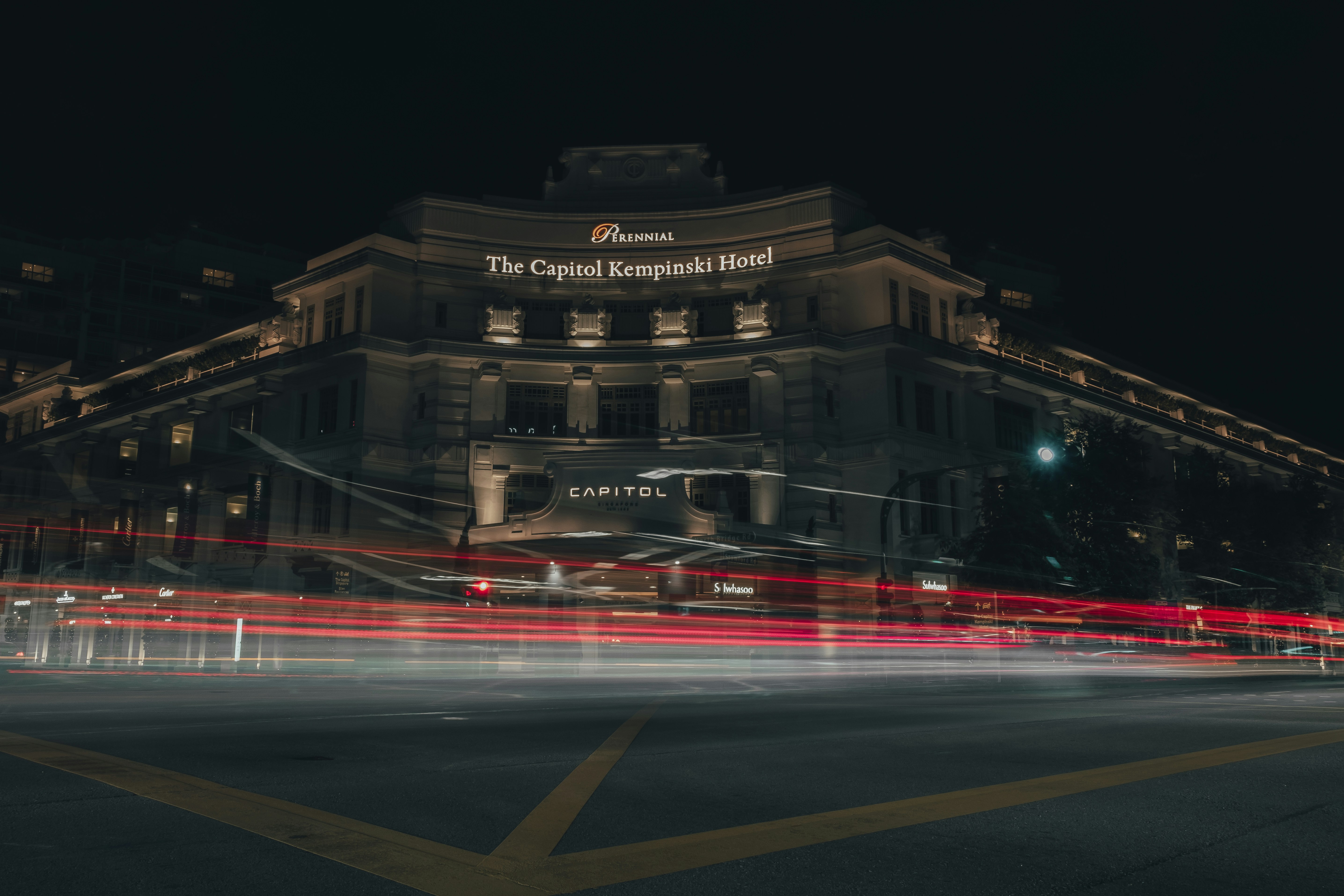 time lapse photography of cars on road during night time