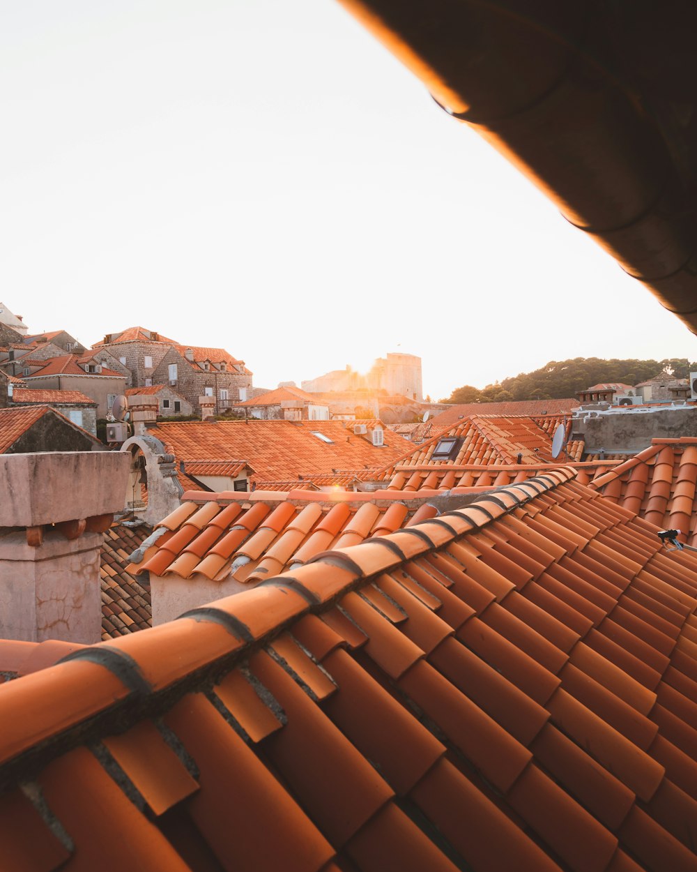 brown roof tiles during daytime