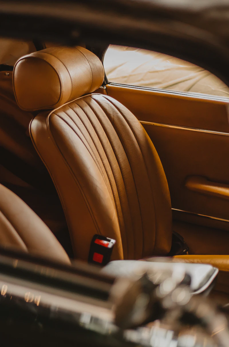 Immaculate car interior with fresh clean seats and spotless trim after deep cleaning