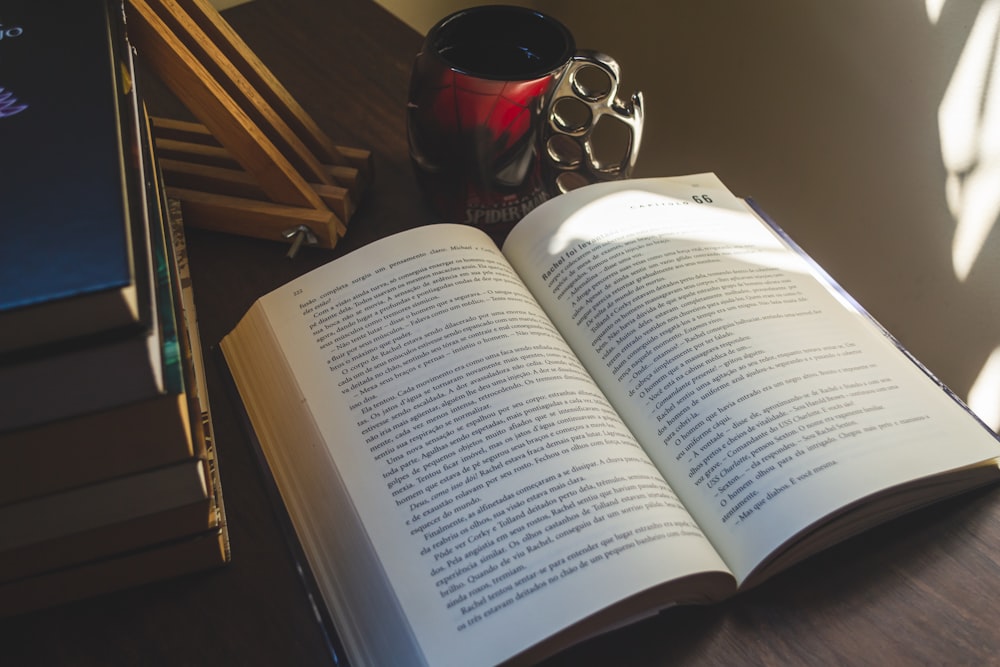 white book page on brown wooden table