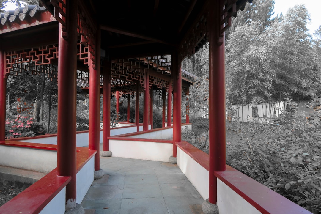 red and white concrete building