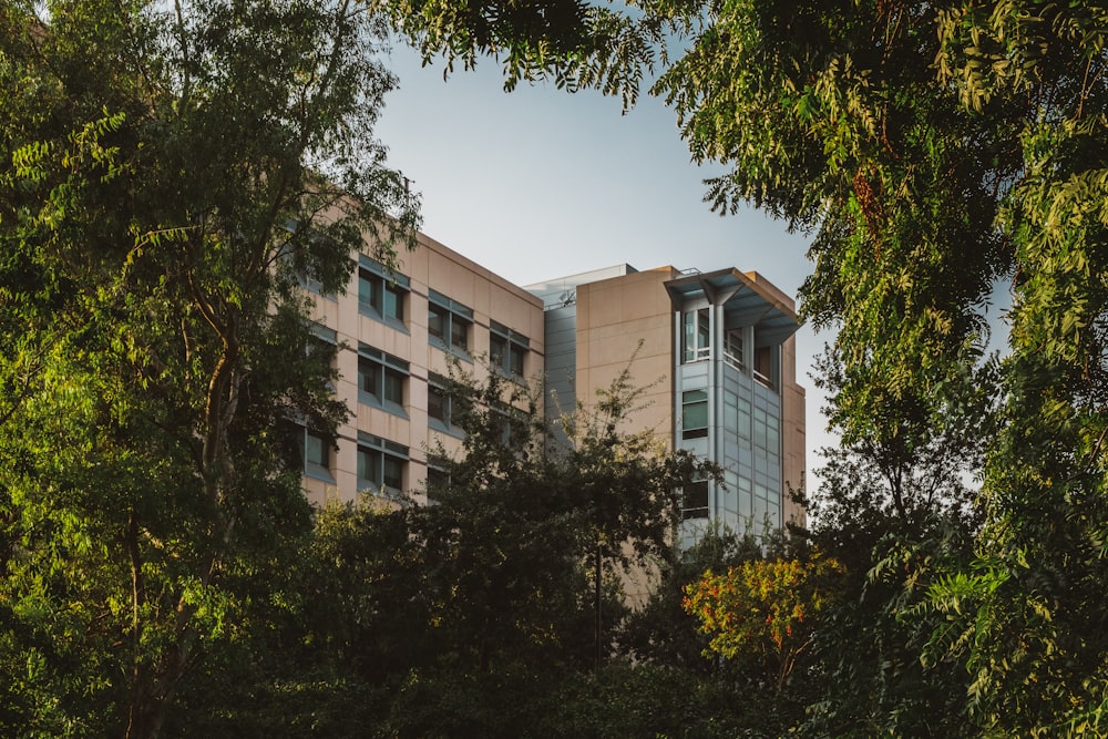 brown concrete building near green trees during daytime