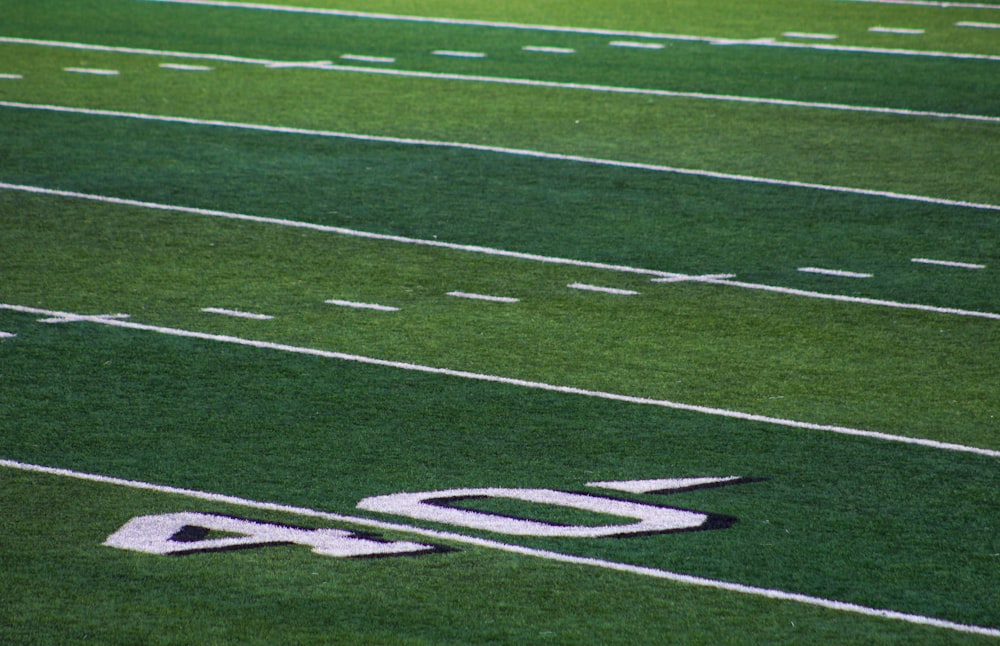 green and white stripe soccer field