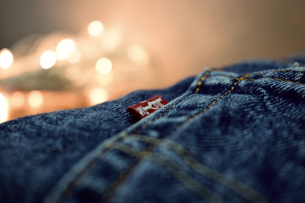 blue denim textile with white background