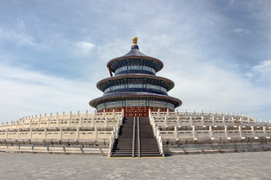 blue and brown concrete building under blue sky during daytime in Temple of Heaven China