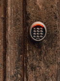 black and white round button