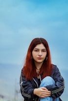 woman in blue denim jacket