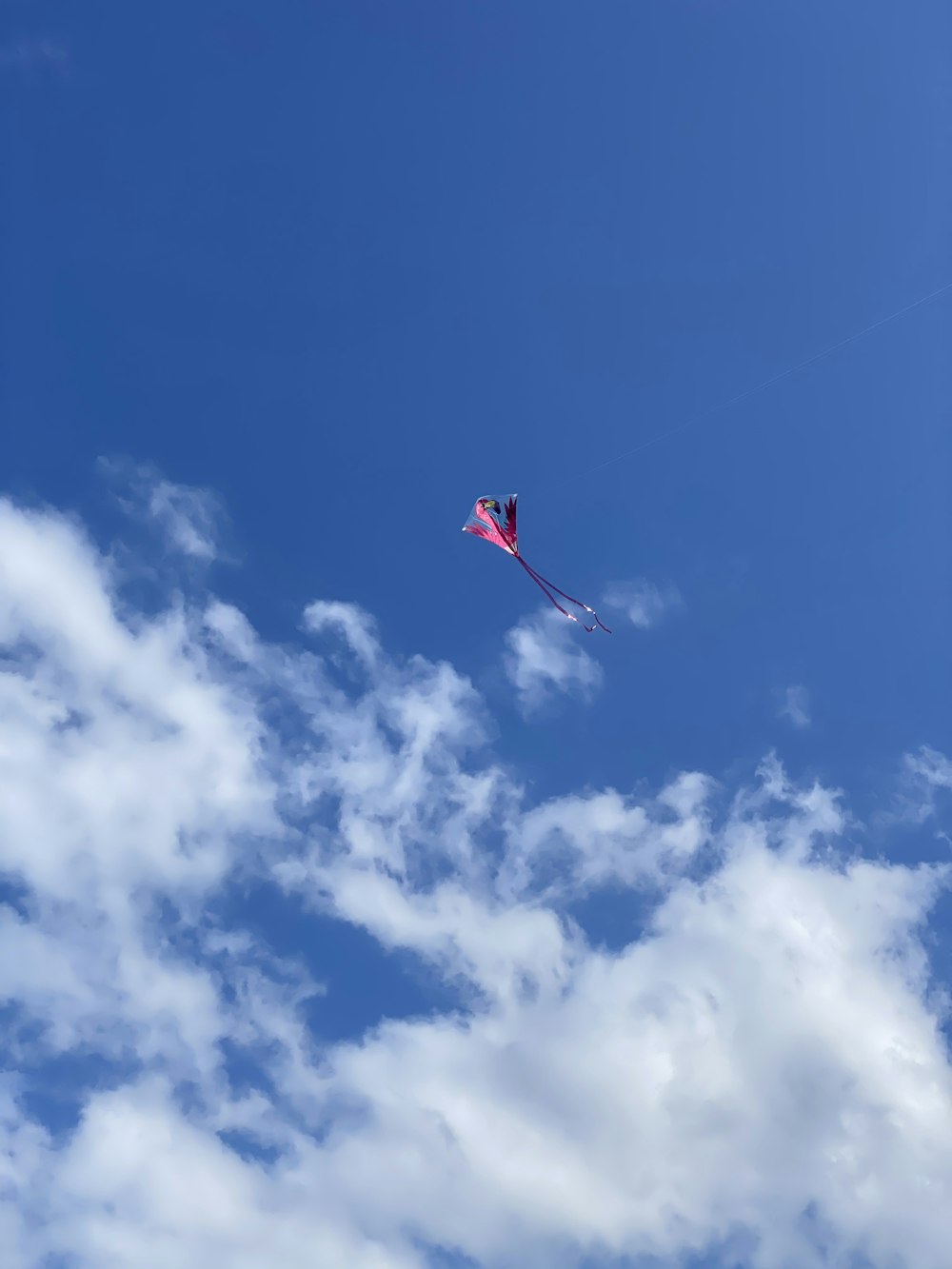 red flag on blue sky