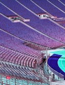 blue and white soccer field