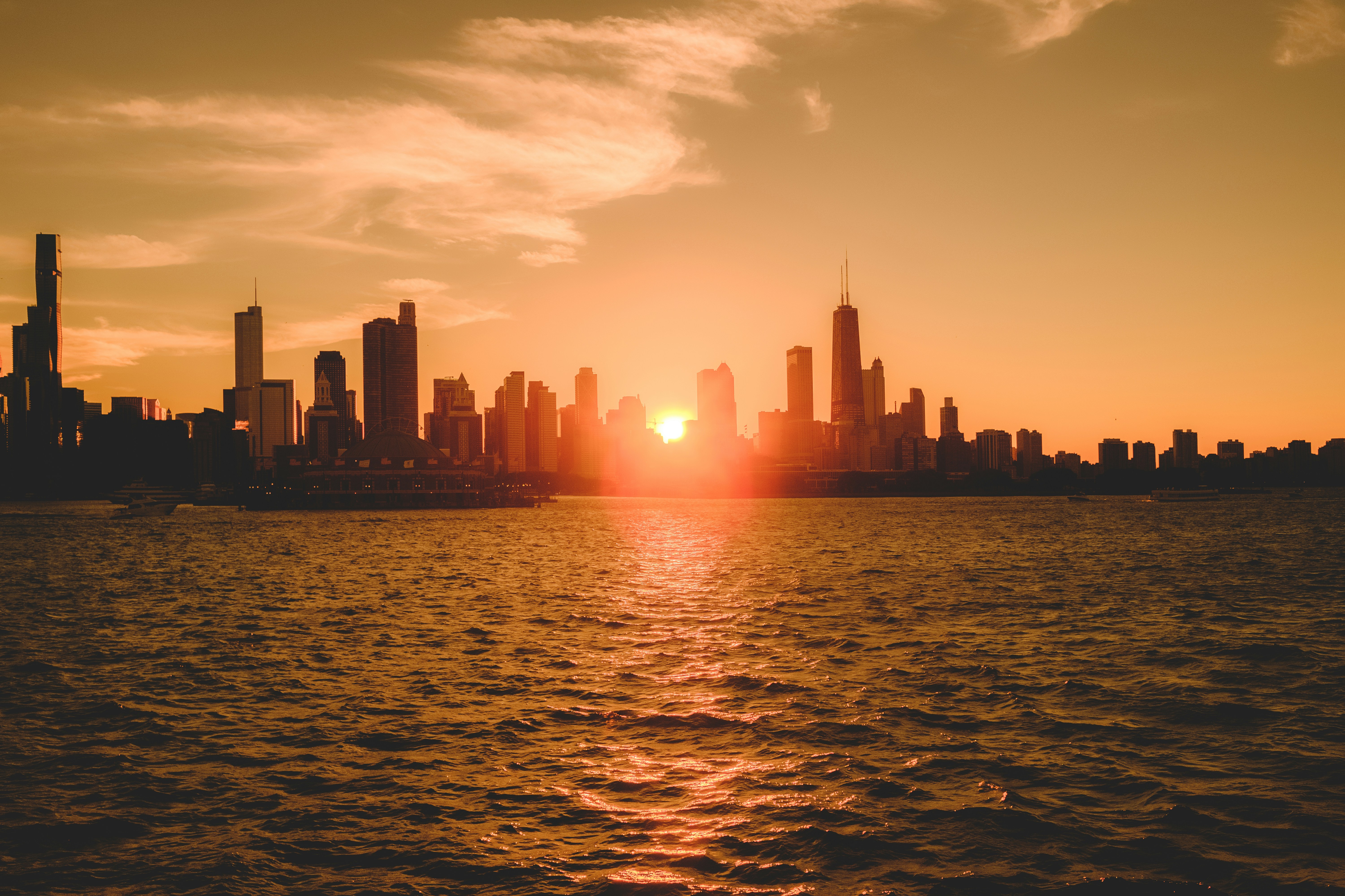 Sunset Over Cityscape