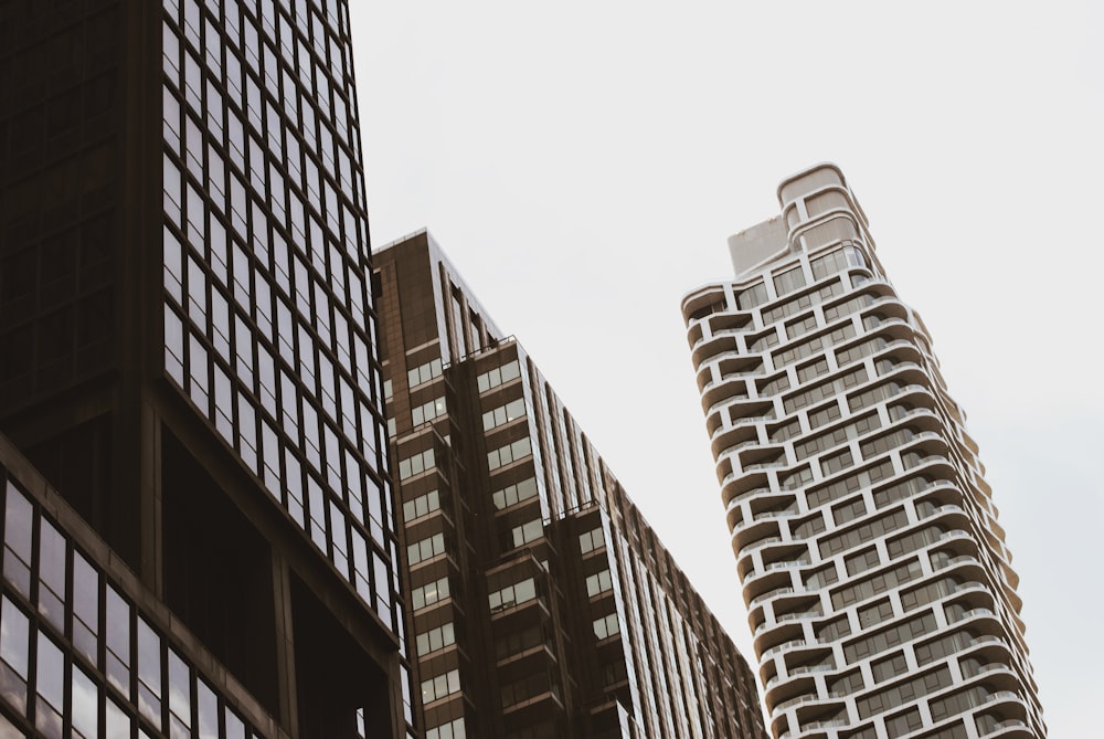 grayscale photo of high rise building