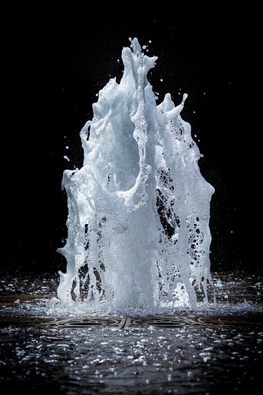 water splash on black background