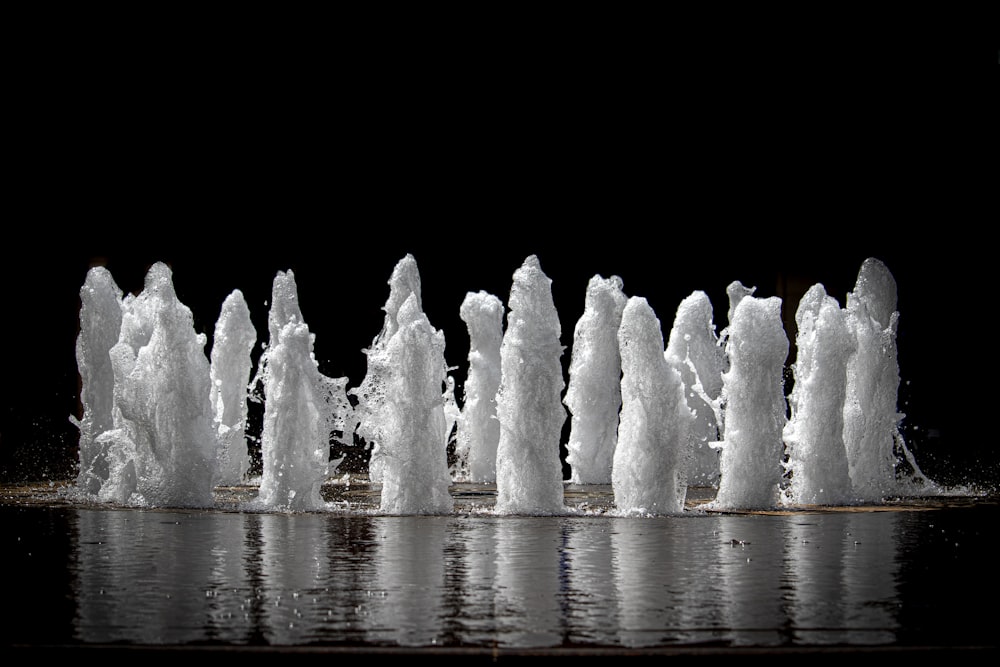 water fountain in the middle of water