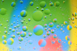 A vibrant screenshot showing a challenging bubble cluster ready to be popped.