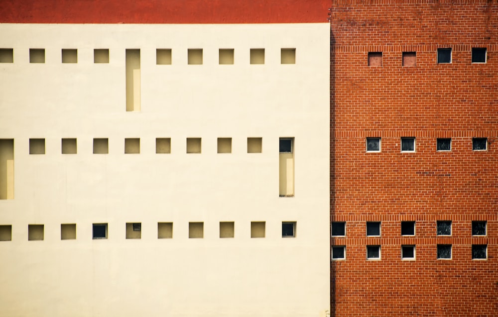 white and red concrete building