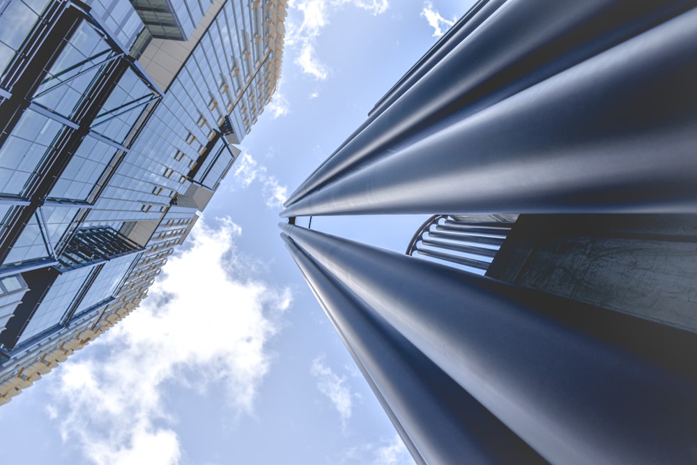 low angle photography of high rise building