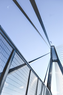 low angle photography of gray metal frame