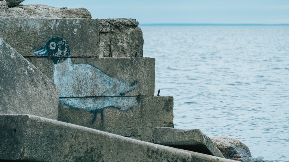 gray concrete wall near body of water during daytime