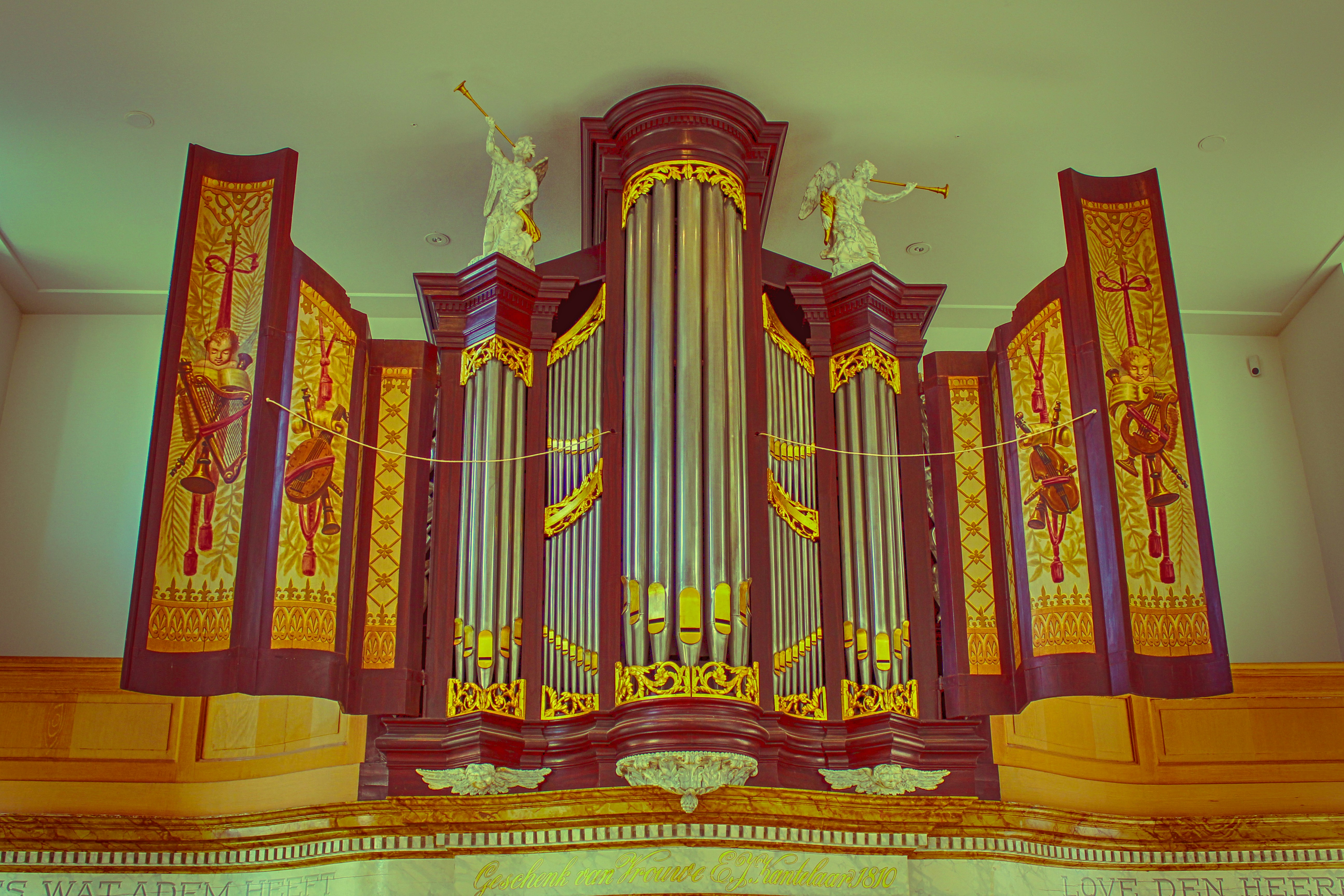 gold and red cathedral interior