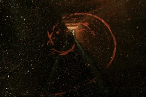 red light on black surface