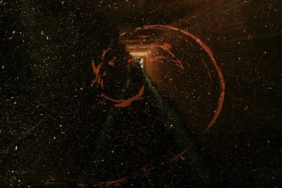 red light on black surface