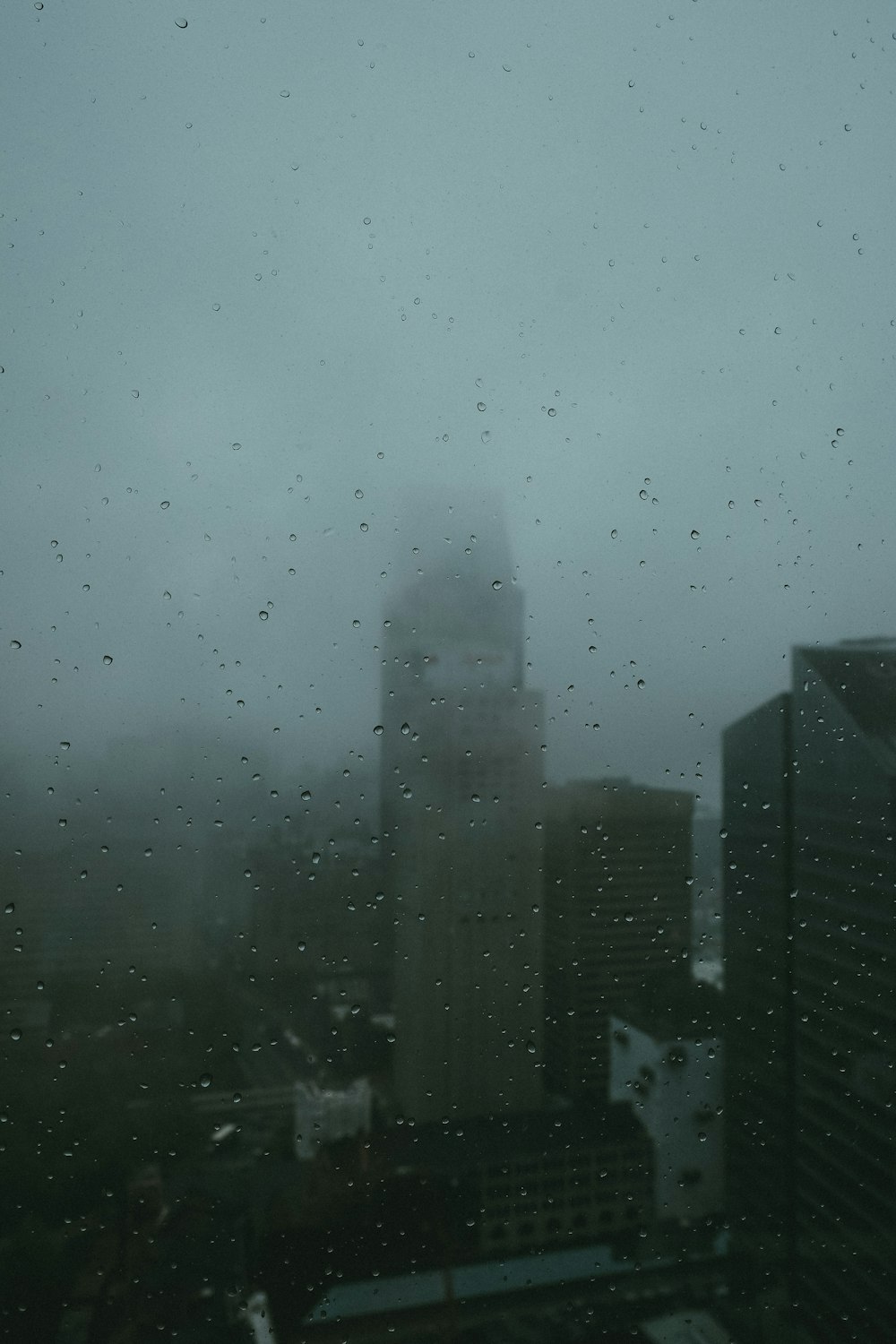 water droplets on glass window