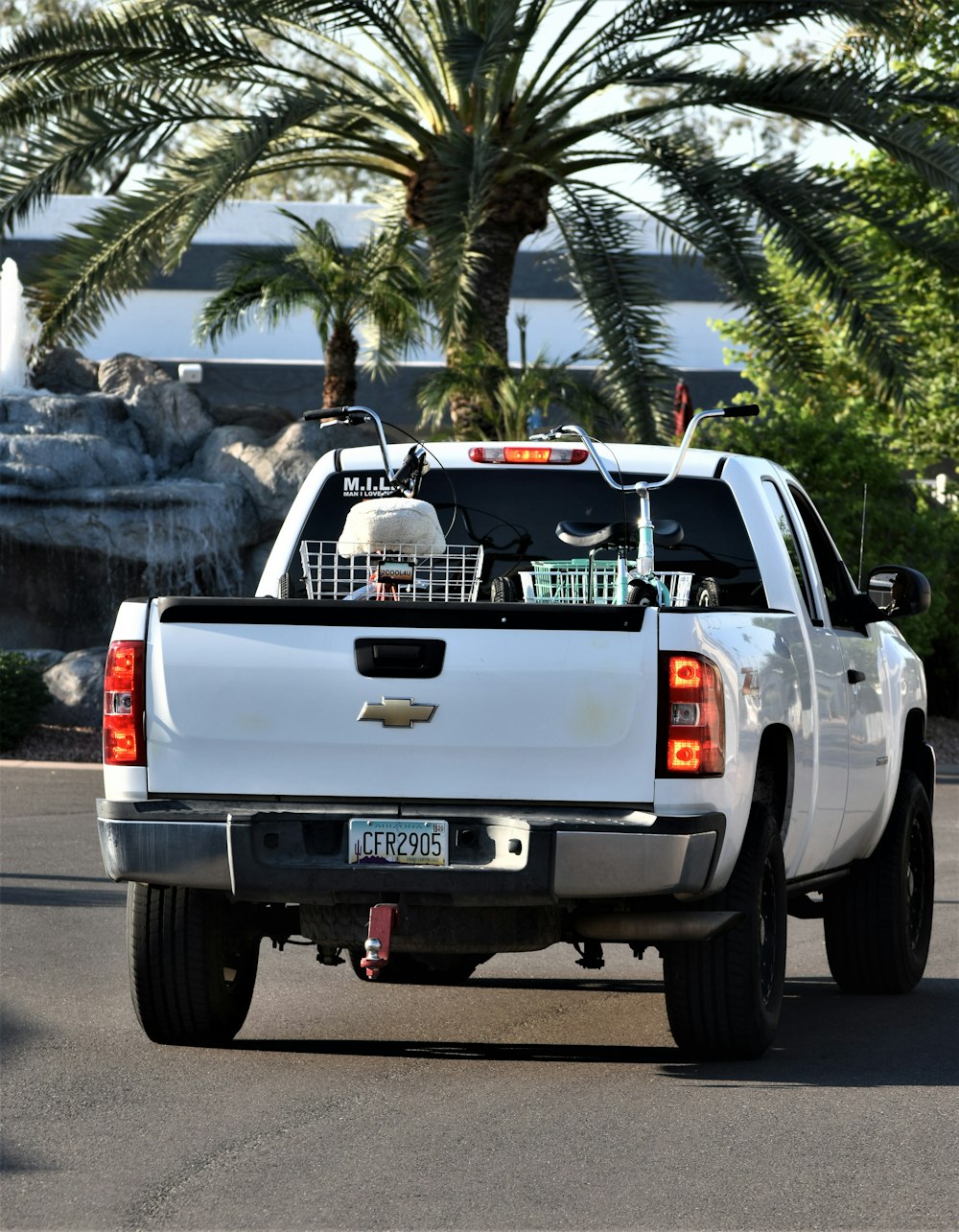 white chevrolet single cab pickup truck