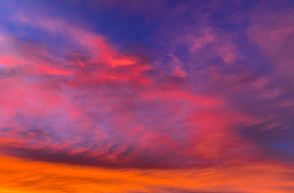 pink and blue cloudy sky