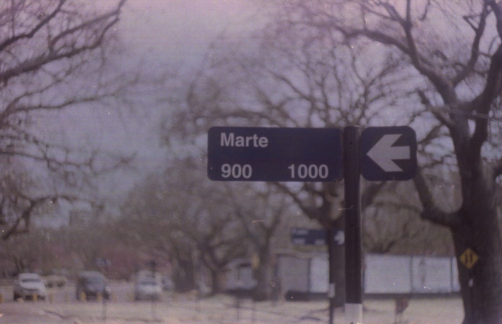 black and white street sign