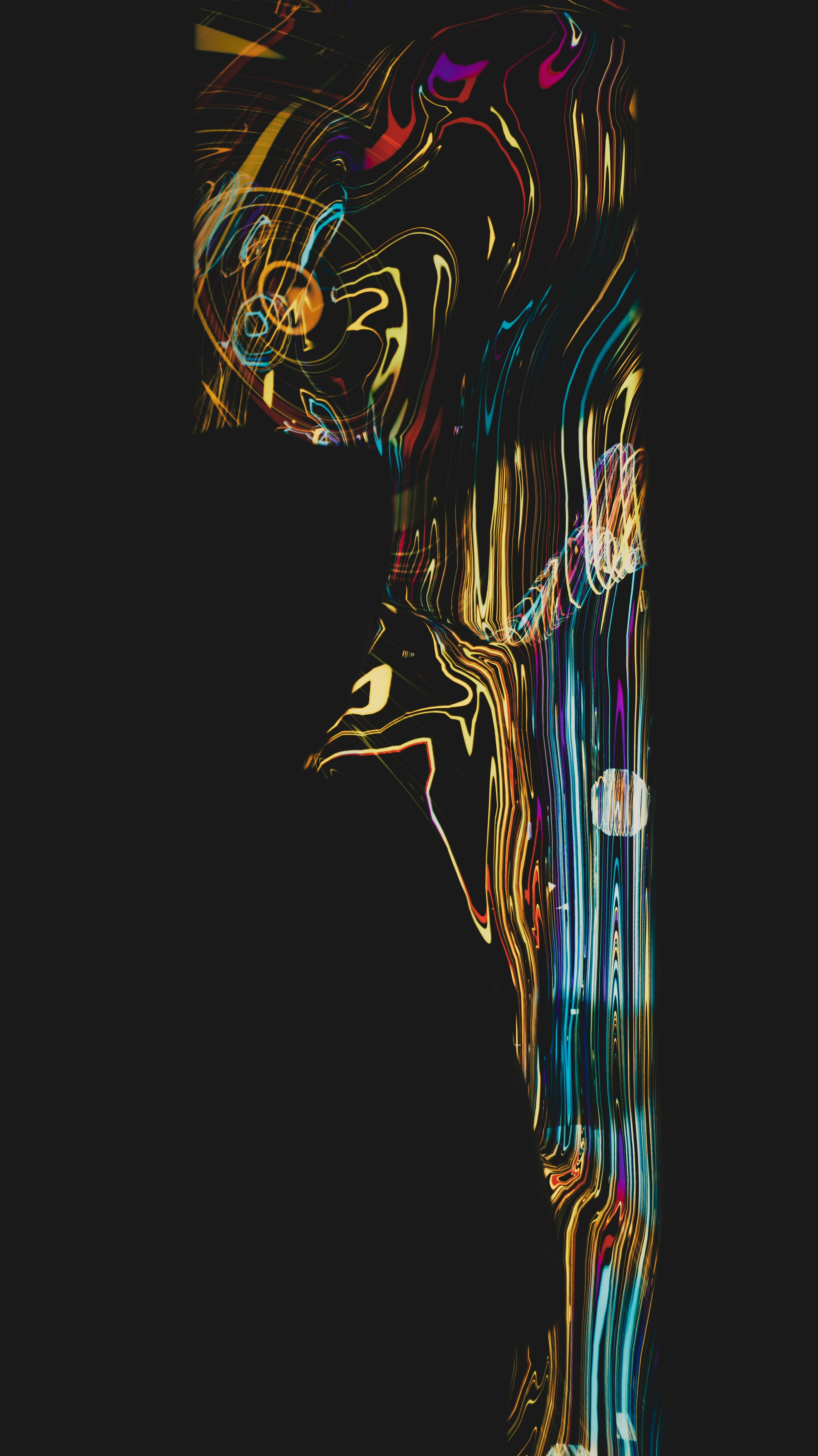 blue and yellow abstract painting