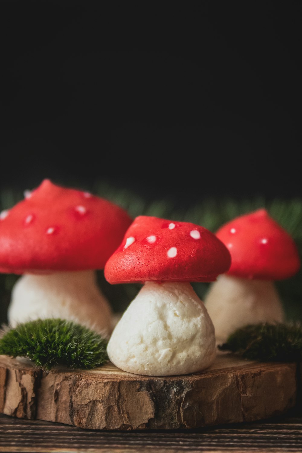 red and white mushroom on green grass