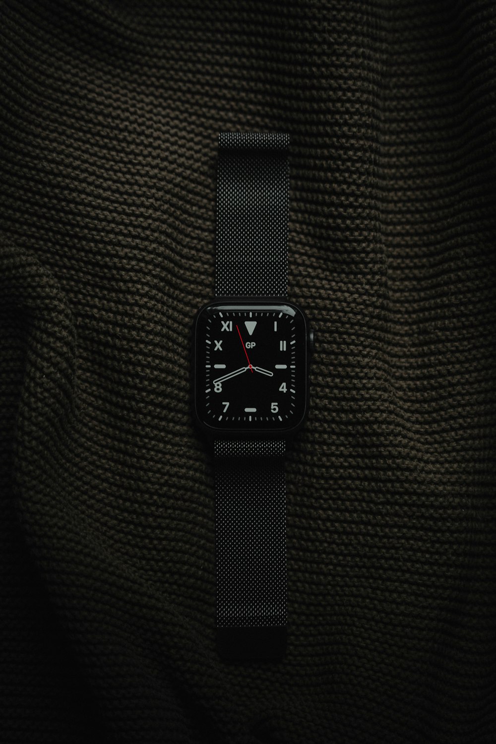 black and silver analog watch