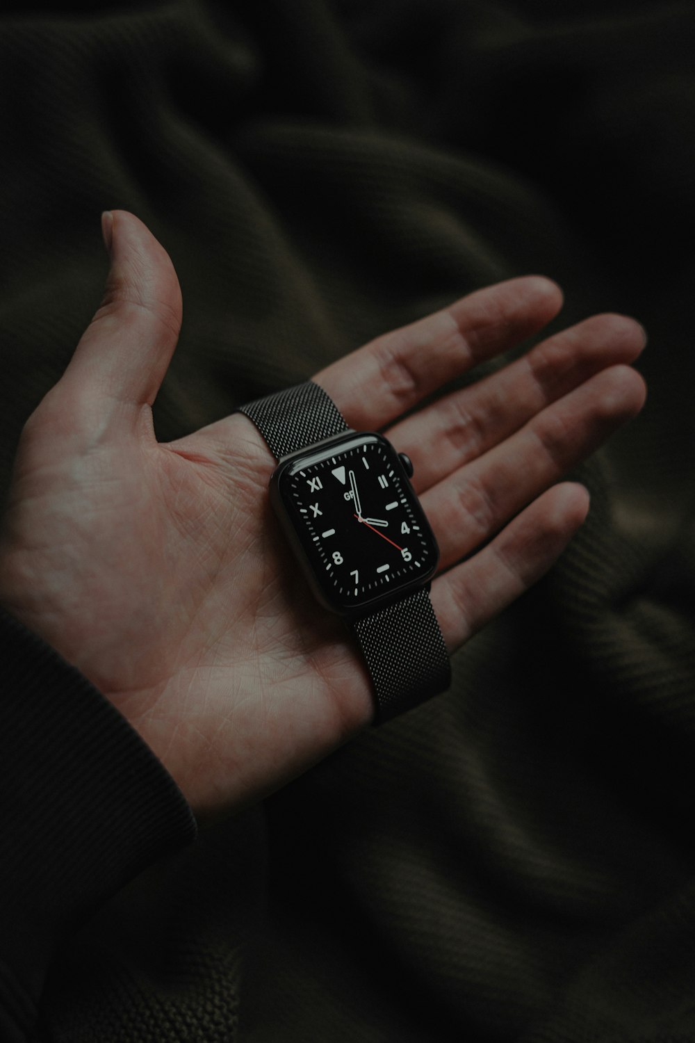 black and silver analog watch