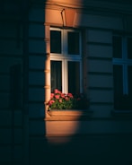 Exterior aluminum window sill shining under natural daylight.