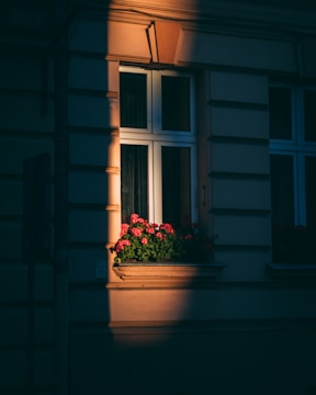Exterior aluminum window sill shining under natural daylight.