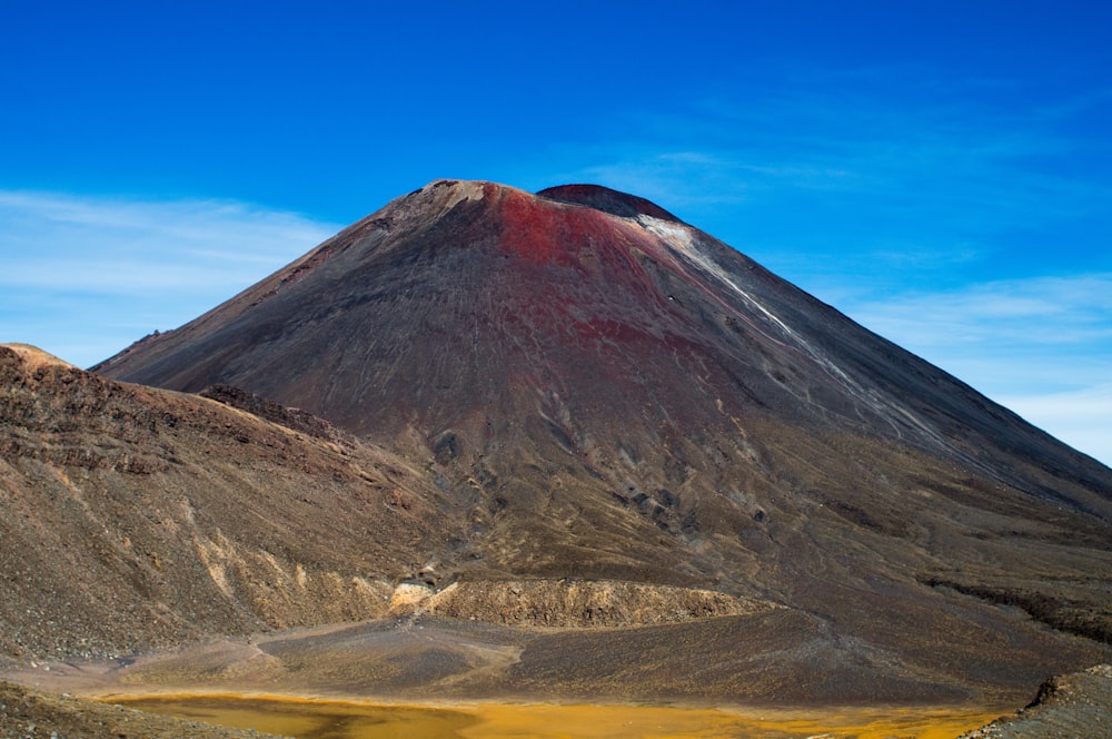 brown and gray mountain under blue sky during daytime