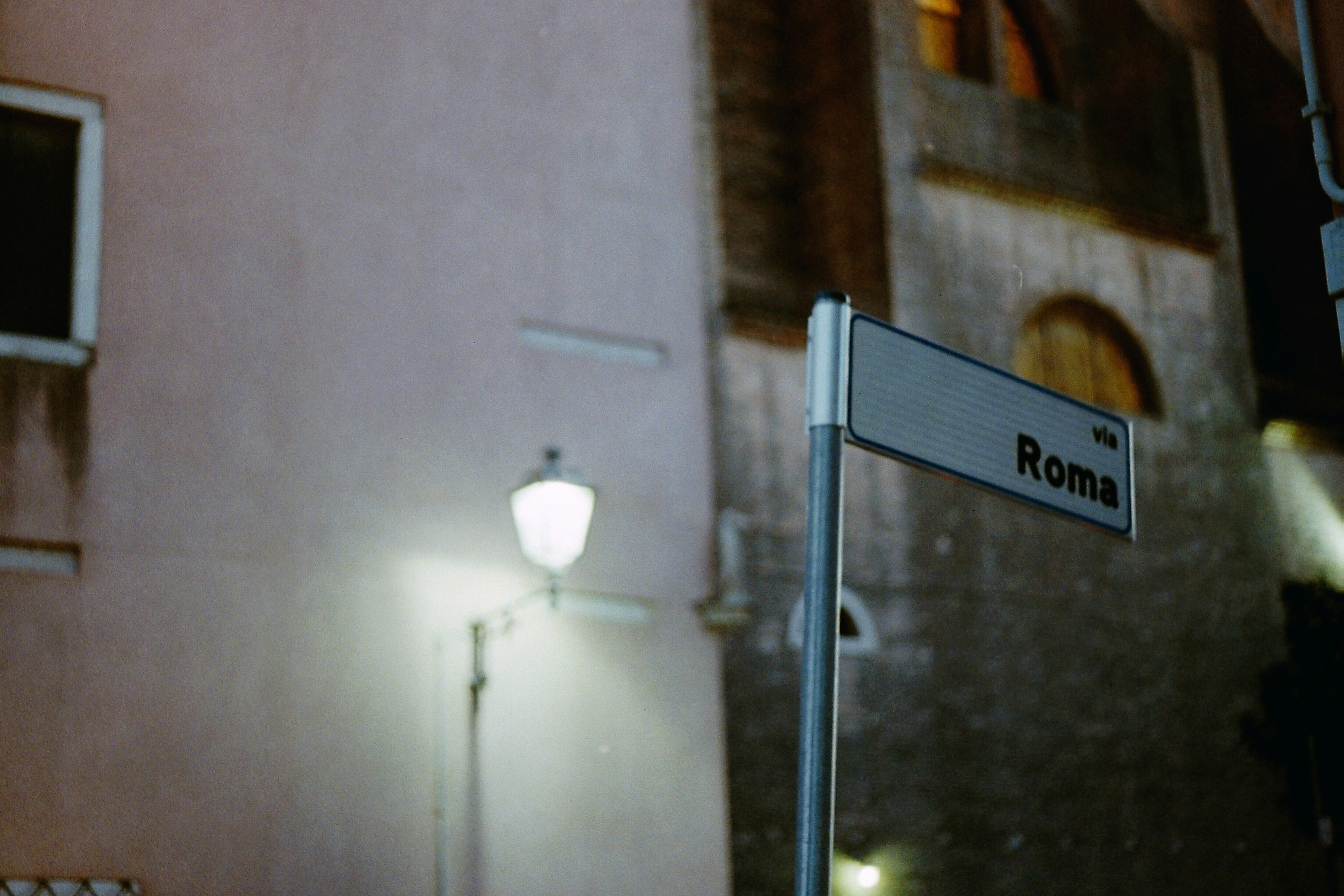 white and black street light