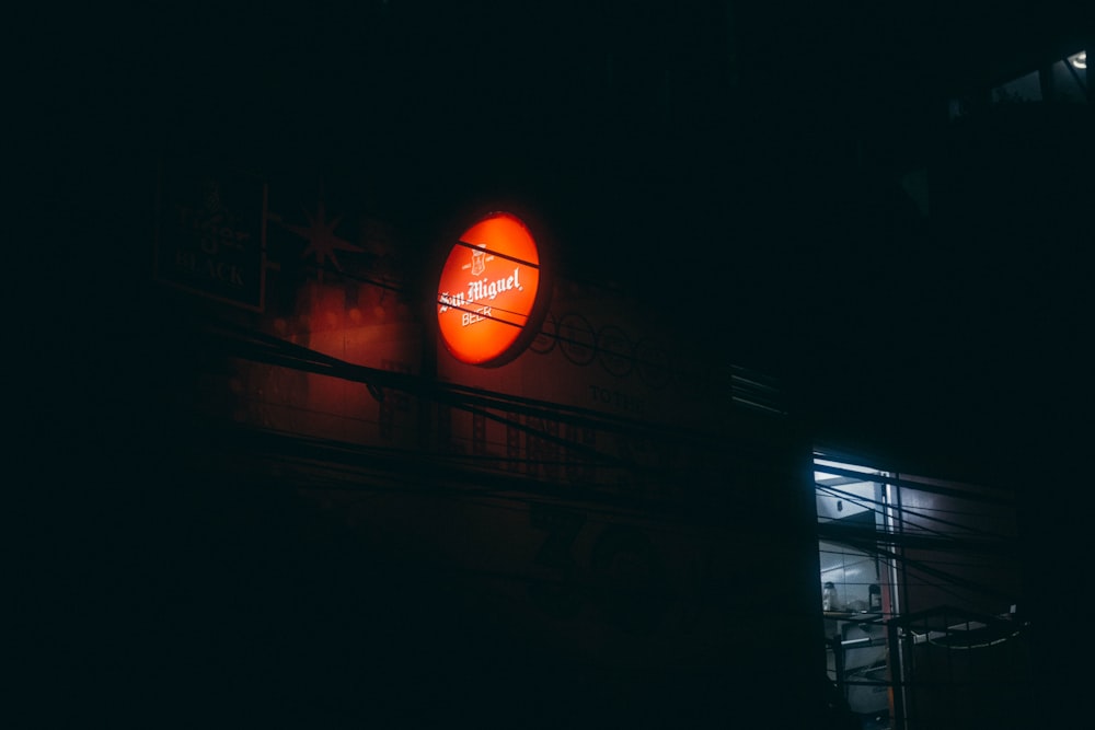 orange and black round light