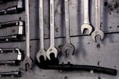 Various plumbing equipment and tools arranged neatly.