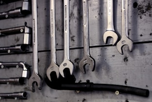 black and silver steel tool