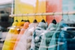 Winter jackets displayed in a cozy setting.