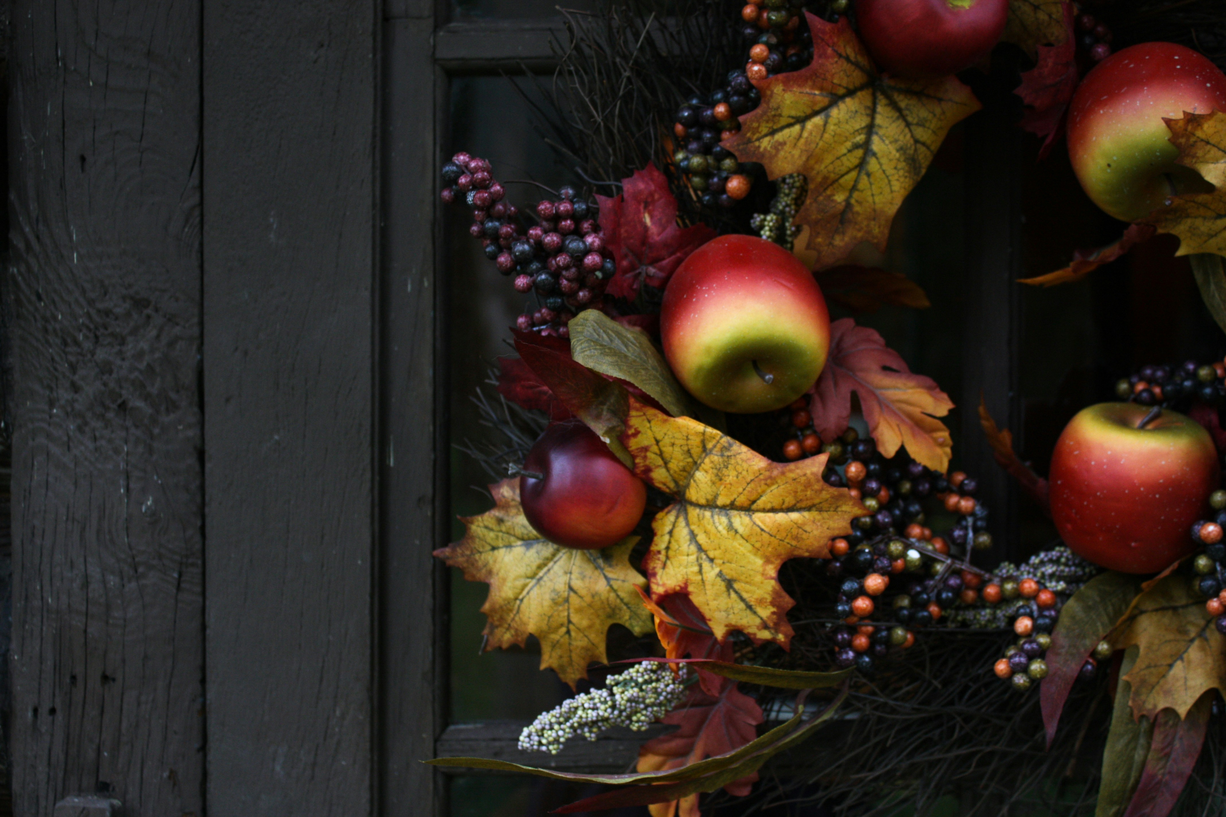 green apple fruit with red and yellow fruit