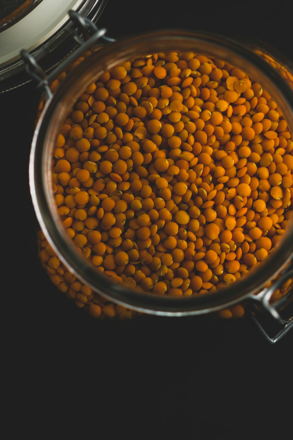 brown beans in stainless steel cooking pot