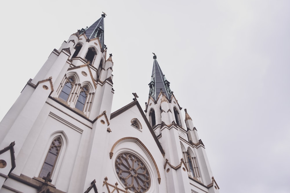 white and brown concrete church