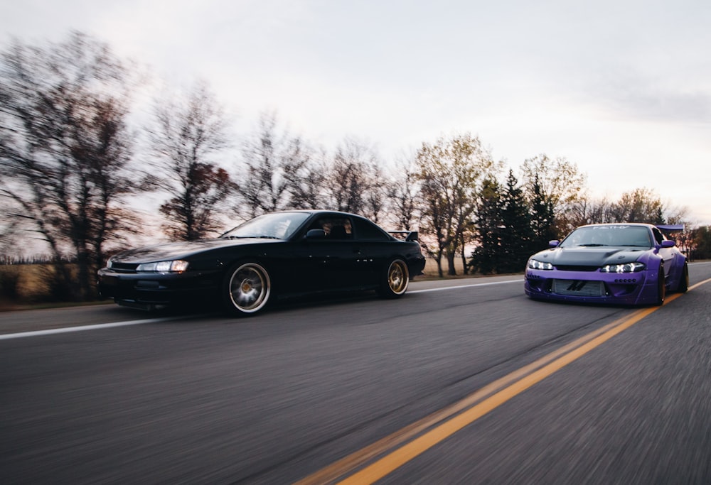 black coupe on road during daytime