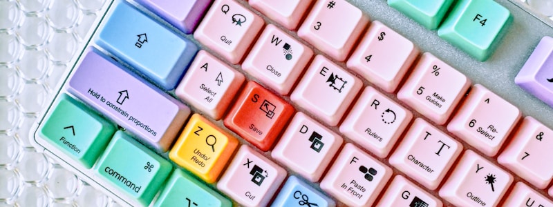 a customized keyboard with many different colors