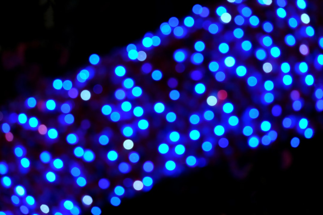 blue and white light bokeh