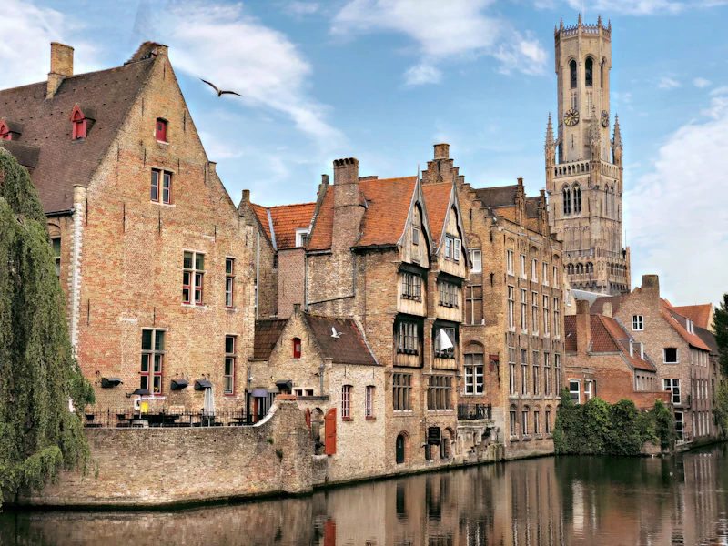 Bruges canal sunrise