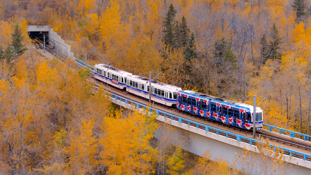 white and red train on rail tracks